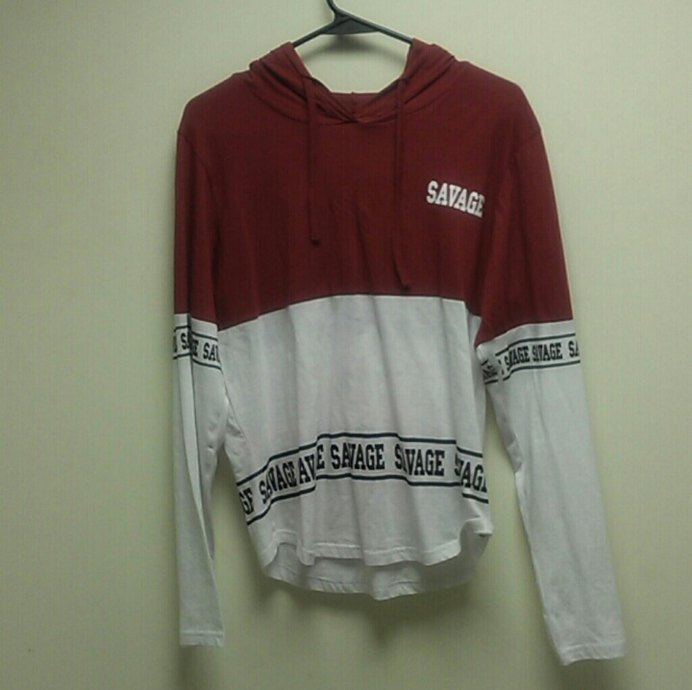 Savage Maroon Hooded Tee